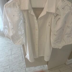 Nic + Zoe Lace Sleeve Blouse